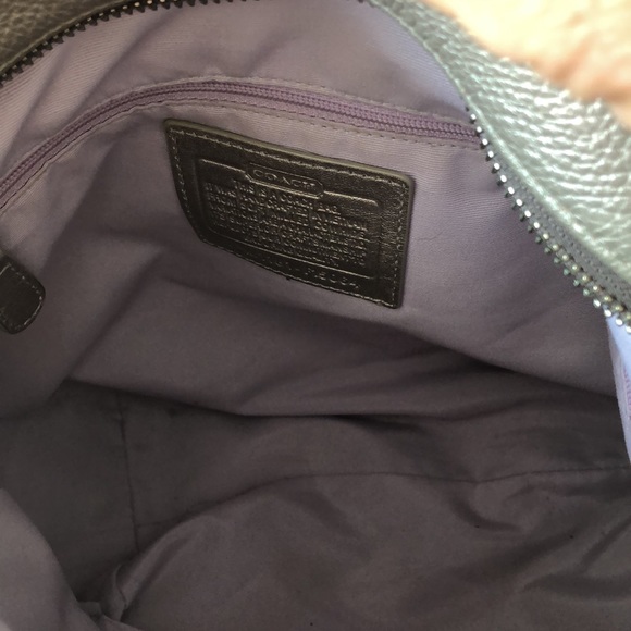 Coach pewter shoulder purse - Picture 6 of 9